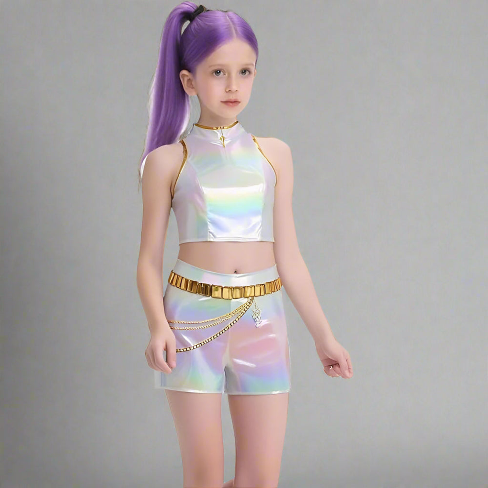 Skanto | Kpop Halloween Kostyme Jenter Holografisk Outfit