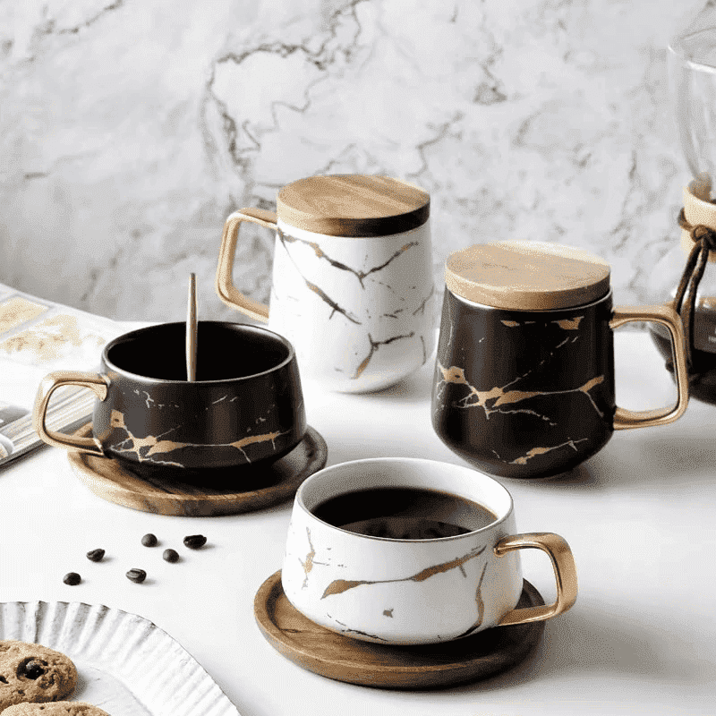 Kintsugi Nordic Keramisk Høy Kopp | Skanto