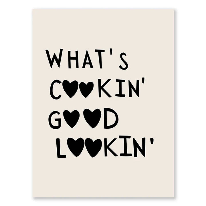 Kitchen Cooking Love Quotes Wall Art Fine Art Canvas Prints Minimalist Modern Typographic Posters Pictures For Kitchen Dining Room Cafe Art Decor | Skanto