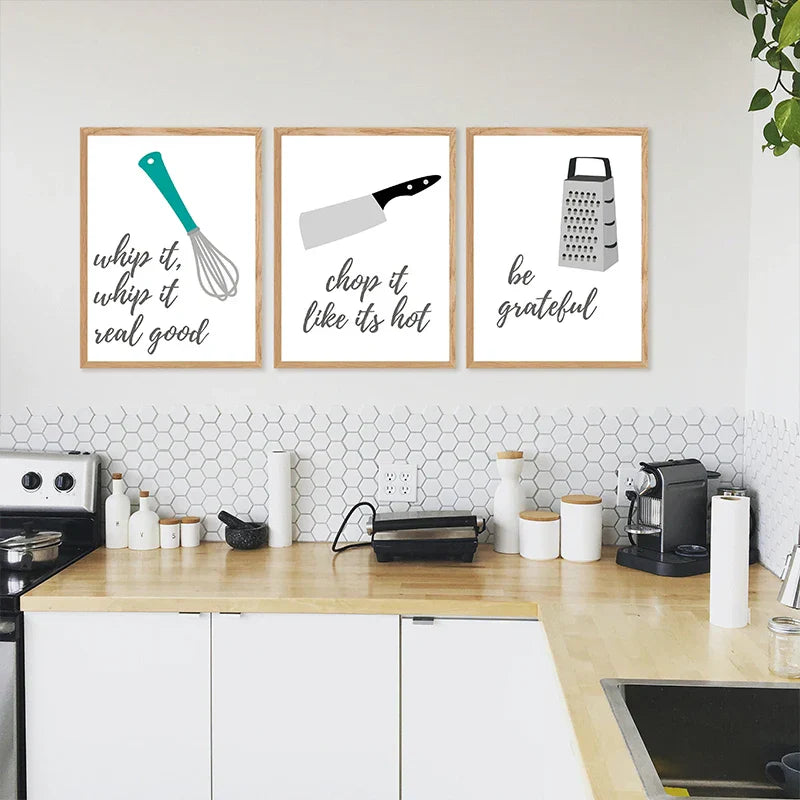 Kjøkkensammenlegg Lustige Sitat Poster Vegkunst Fin Kunst Lerretsutskrifter Bilder For Kjøkken Kafé Diner Matlaging Bakverk Kreasjonsinnredning | Skanto