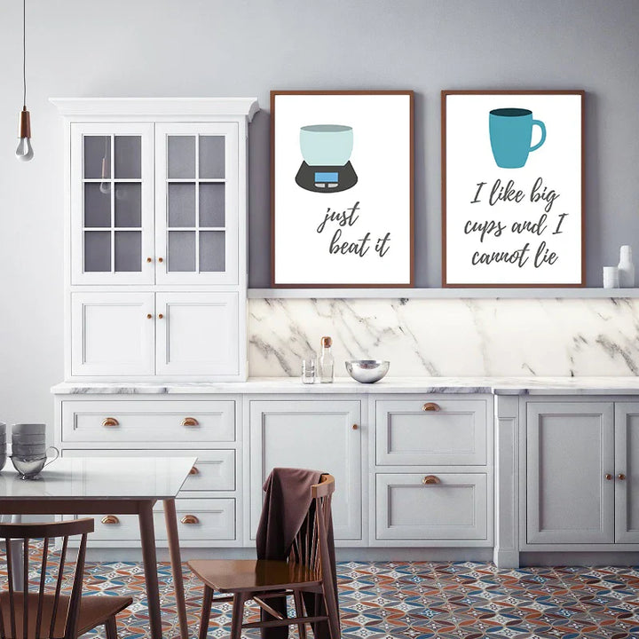 Kjøkkensammenlegg Lustige Sitat Poster Vegkunst Fin Kunst Lerretsutskrifter Bilder For Kjøkken Kafé Diner Matlaging Bakverk Kreasjonsinnredning | Skanto