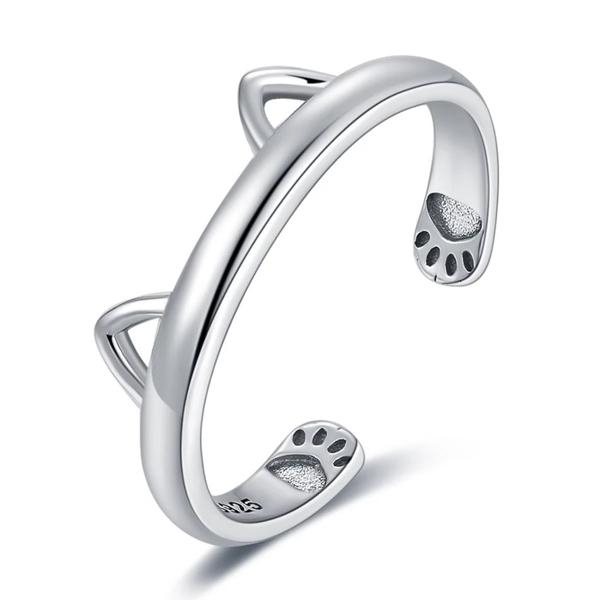 Kitty Øre Klo Klem 925 Sølv Ring | Skanto