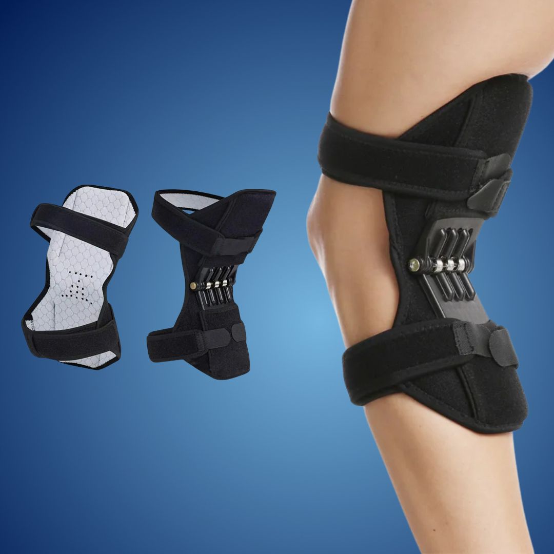 KneeGuard Pro | Sett av 2 hengslet kneleddsstabilisatorer for smertelindring | Justerbar støtte for kneskader - leddgikt - postoperativ rehabilitering Skanto