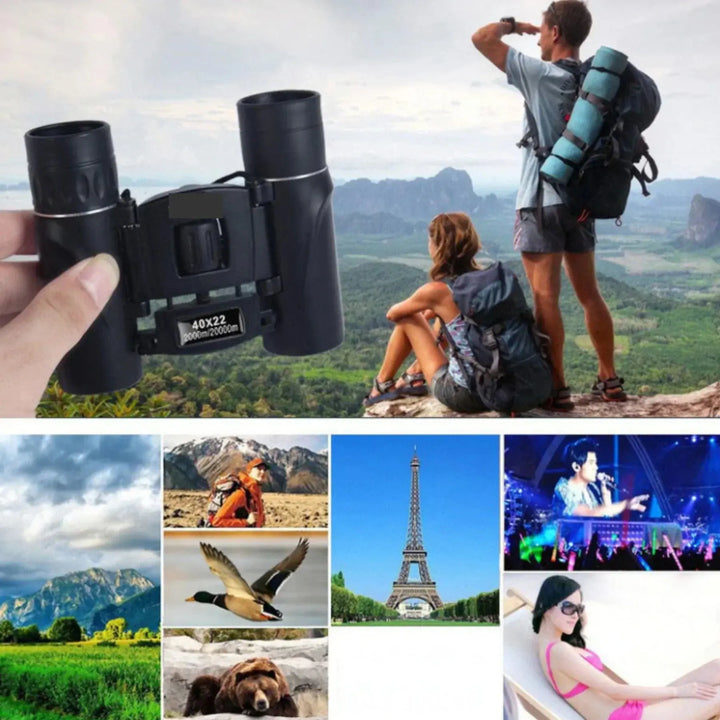 Folding binoculars 40x22 for travel and outdoor | Skanto