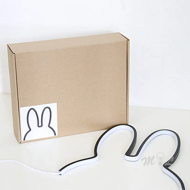 USB Oppladbar Kanin Nattlys med Ambient Belysning - BunnyLight | Skanto
