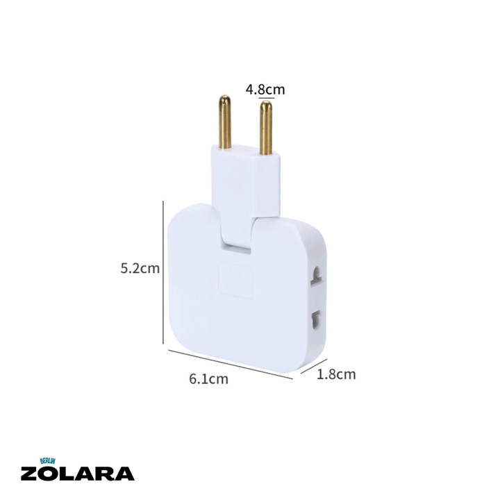 Roterbar EU-stikkontaktadapter | Multi strømuttak Eco (EU) | Skanto