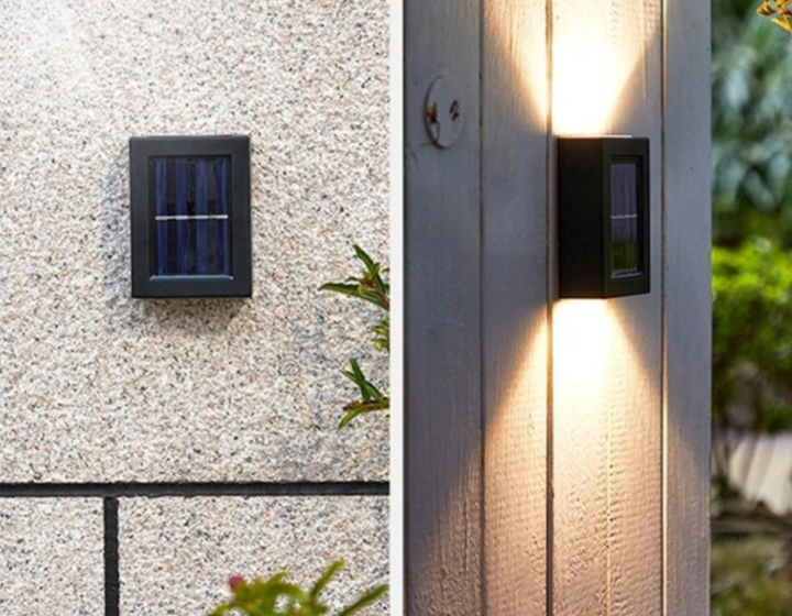 Skanto | Trådløse LED solvegglys Deluxe | Effektiv og kostnadsbesparende utendørsbelysning