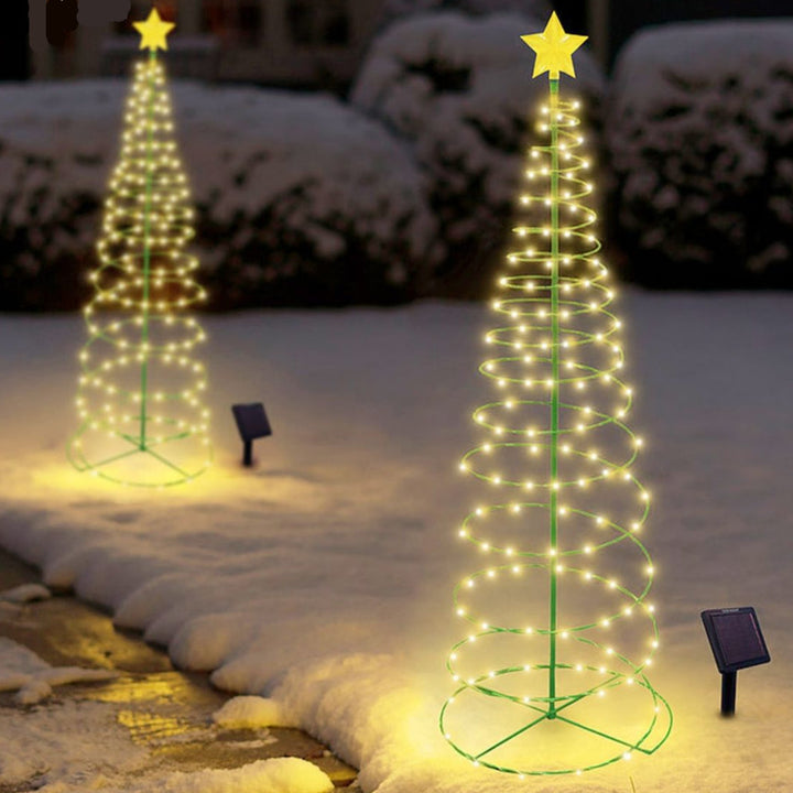 Skanto | SolarGlow Juletre – Trådløs LED utendørs belysning drevet av solenergi