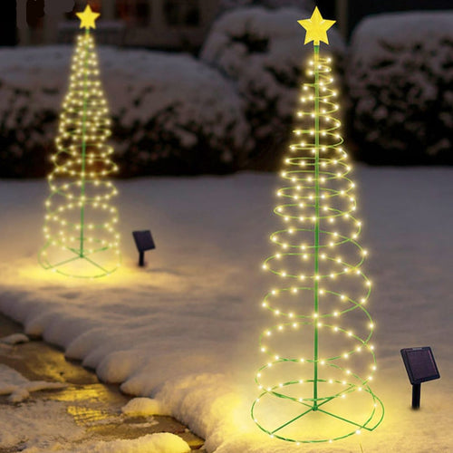Skanto | SolarGlow Juletre – Trådløs LED utendørs belysning drevet av solenergi