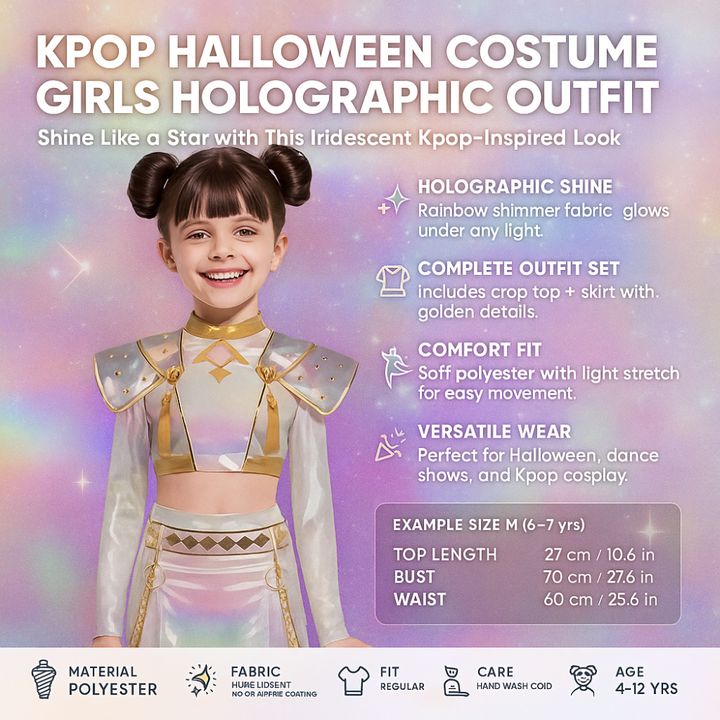 Skanto | Kpop Halloween Kostyme Jenter Holografisk Outfit