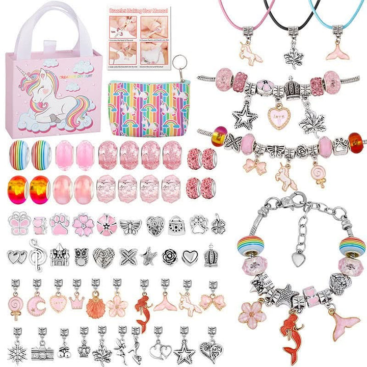 Skanto | Kreativt armbåndssett for jenter med glitrende charms