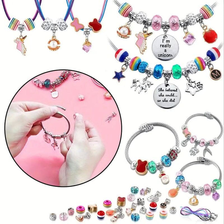 Kreatives Armband-Bastelset für Mädchen mit funkelnden Anhängern