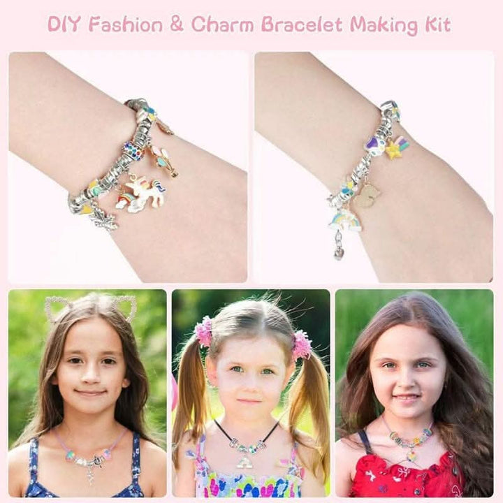 Skanto | Kreativt armbåndssett for jenter med glitrende charms