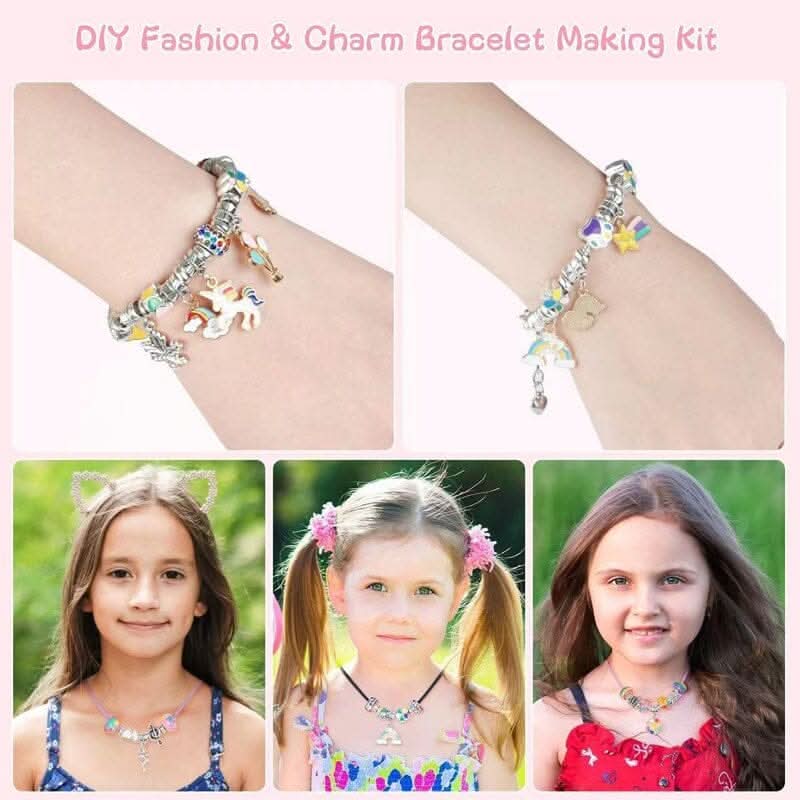 Kreatives Armband-Bastelset für Mädchen mit funkelnden Anhängern