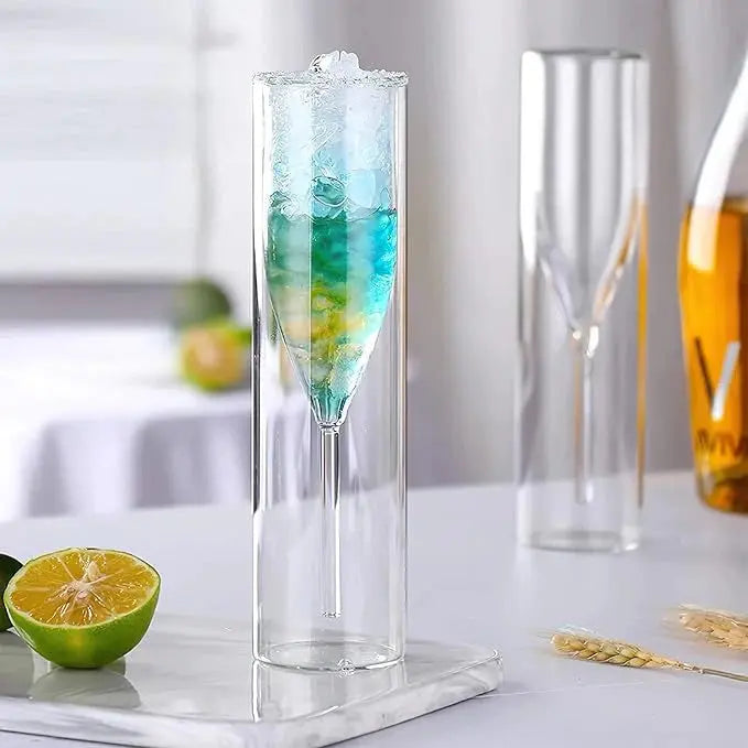 Krystallglass med flytende effekt for champagne
