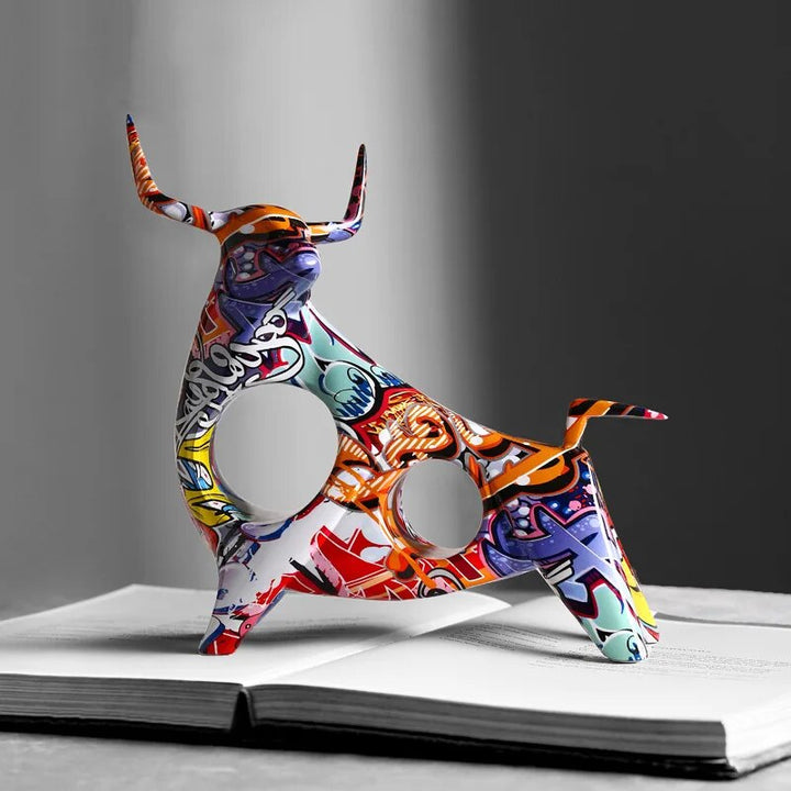 Kunst Fargerik Okseskulptur