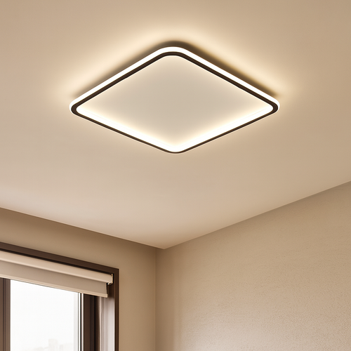 Skanto | Firma LED Taklampe i Skandinavisk Stil – Elegant for Stue og Soverom, Varmt Lys 3000K, Dimensjoner 40x40 cm