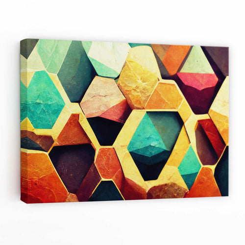 Abstrakt geometrisk lerretsbilde
