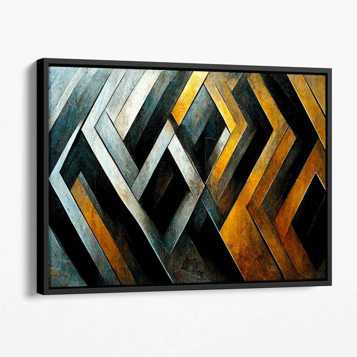 Abstrakt industrielt mosaikk-lerretsbilde