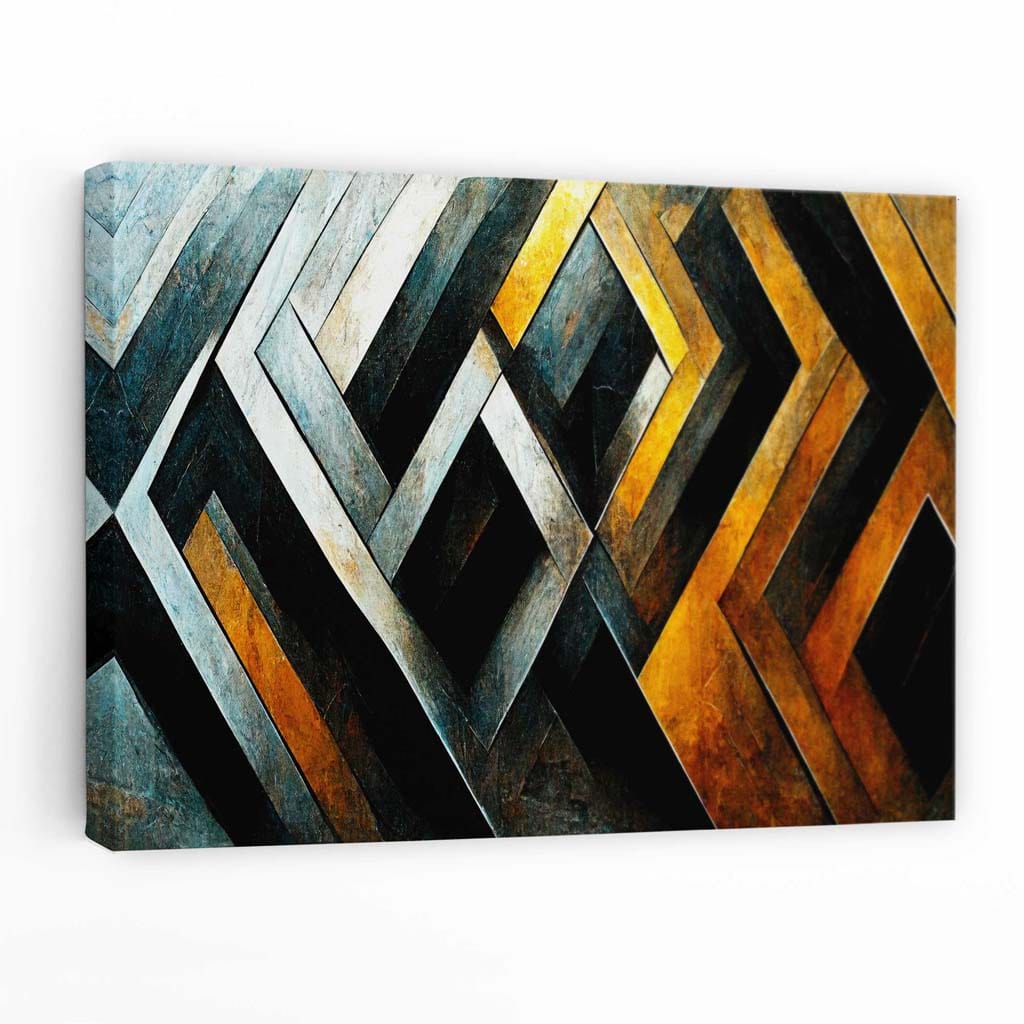 Abstrakt industrielt mosaikk-lerretsbilde
