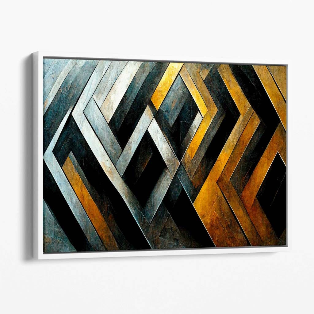 Abstrakt industrielt mosaikk-lerretsbilde