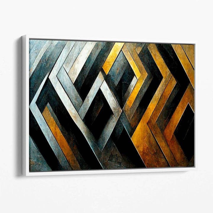 Abstrakt industrielt mosaikk-lerretsbilde