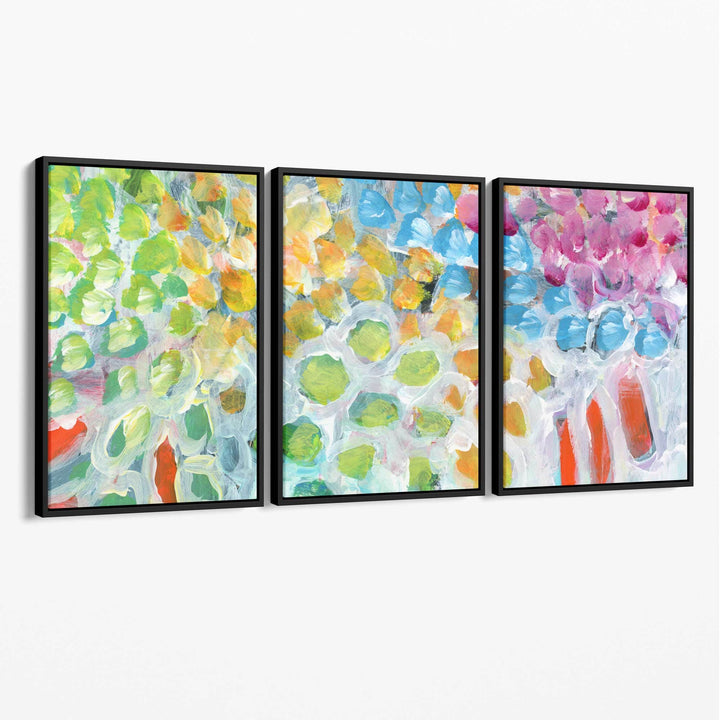 Abstrakt kunst sommerfrukter lerret