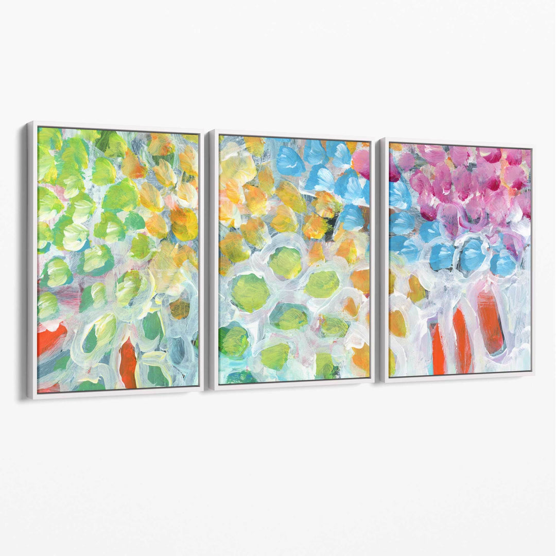 Abstrakt kunst sommerfrukter lerret