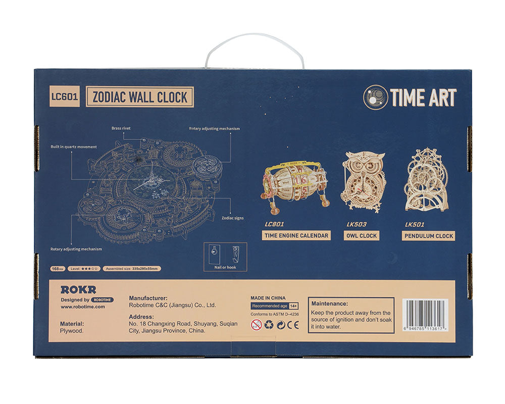 Zodiac Veggklokke og Kalender Skanto