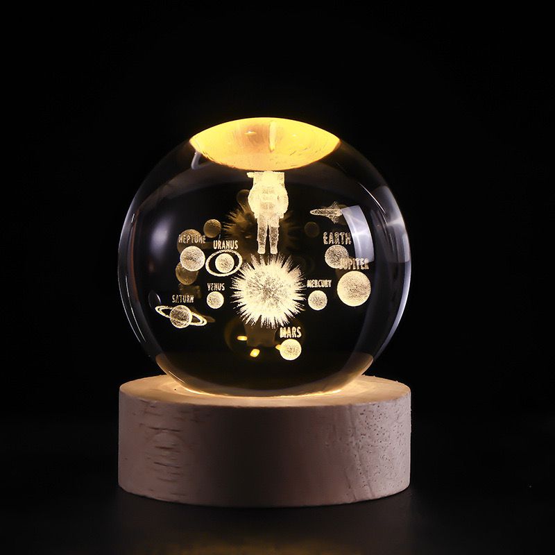 Skanto | SolarSphere – Krystall Solsystem med LED-belysning | Utdannings- og dekorasjonsgave