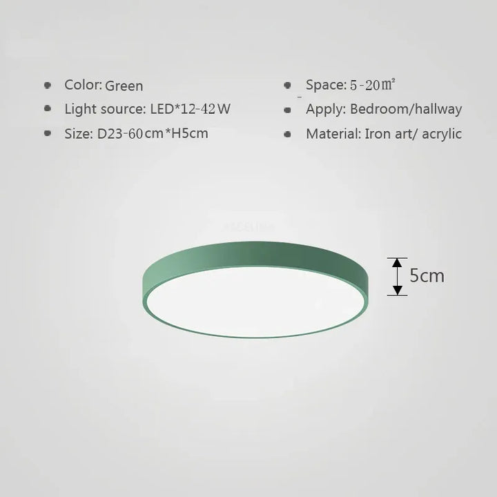 Multifarge LED Taklampe – Modern Fargerik Belysning for Stue og Soverom | Skanto