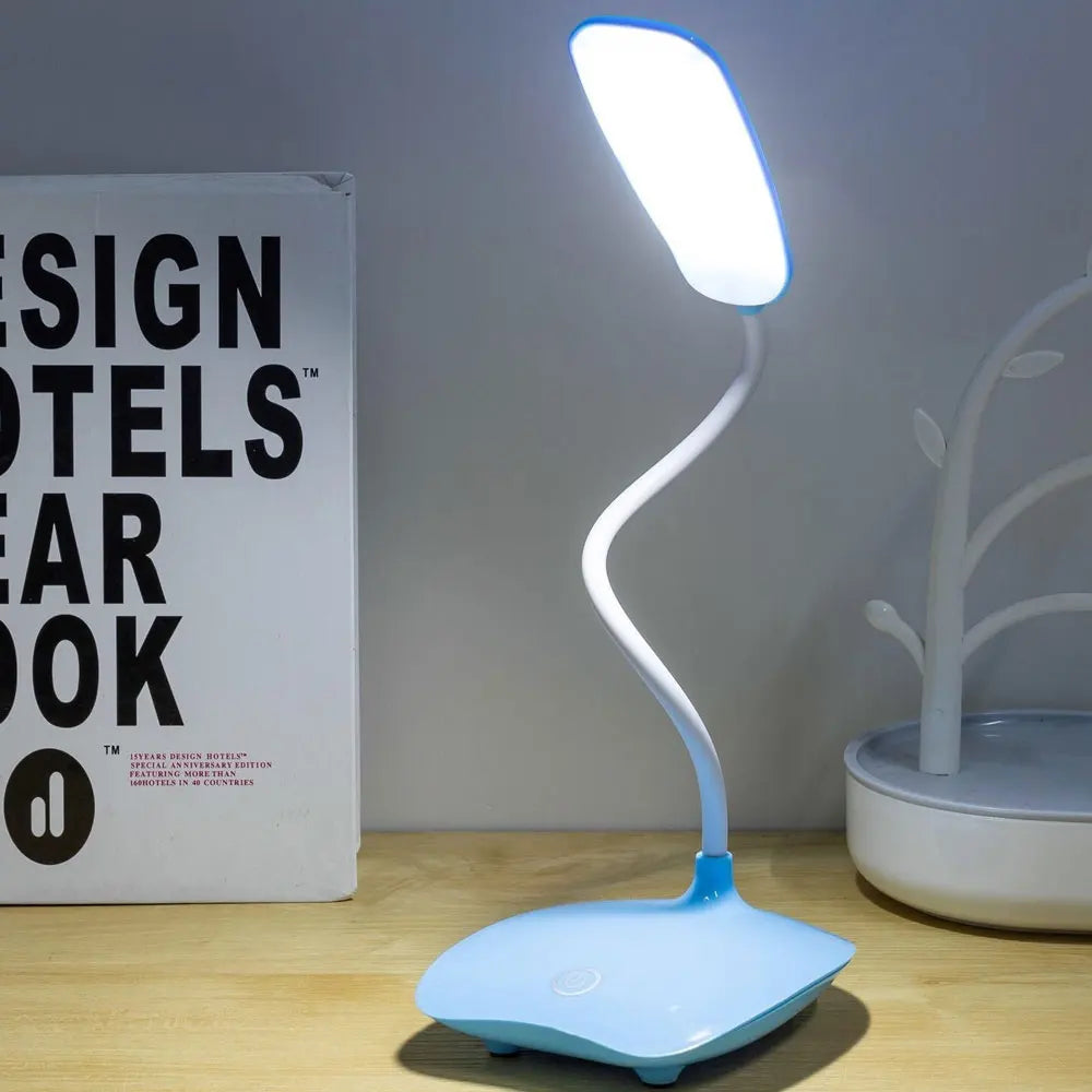 Multifunksjonell LED bordlampe med fleksibel hals – Dimmbar, øyevennlig, perfekt for kontor og nattbord | Skanto
