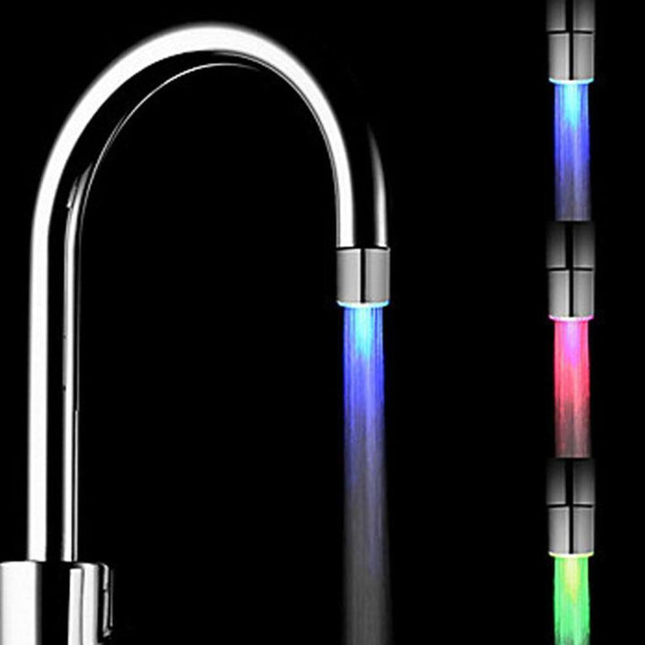 Skanto | LED Kjøkkenkran Glow Kjøkkenarmatur Temperatursensor Lys Vannkran Kjøkken Bad
