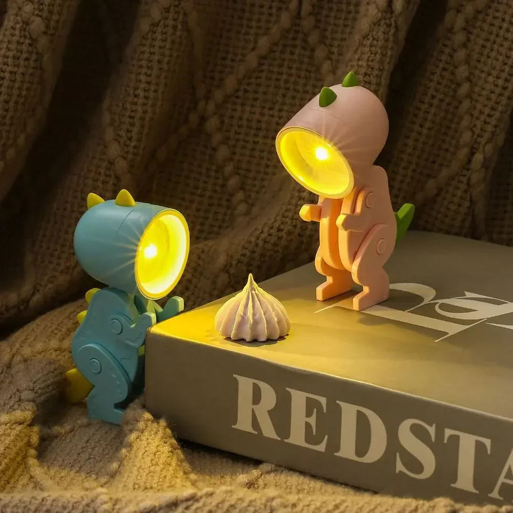 Søte Dinosaur LED Bordlamper – Justerbare Dyrefigurer Nattlamper for Barn | Skanto
