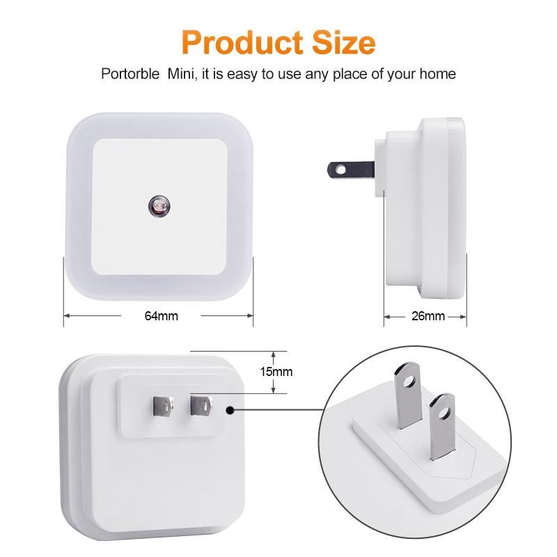 Skanto | LED Nattlys Mini Lys Sensor Kontroll 110V 220V EU US Plugg Energisparende Lampe For Barn Stue Soverom Belysning