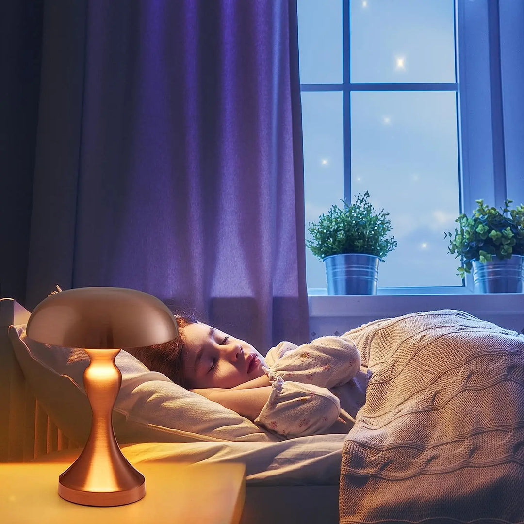 Oppladbar LED Leselampe med Nattlys – Dimmbar Bordlampe for Soverom og Stue, USB | Skanto
