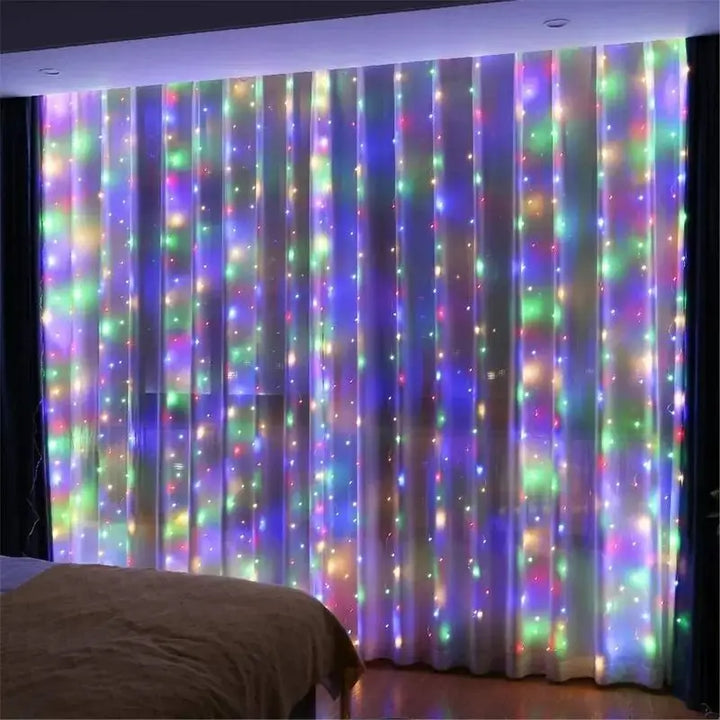 Skanto | LED-Gardinlys for Stemningsfull Dekorasjon – USB Belysning med Fjernkontroll & 8 Lystilstander