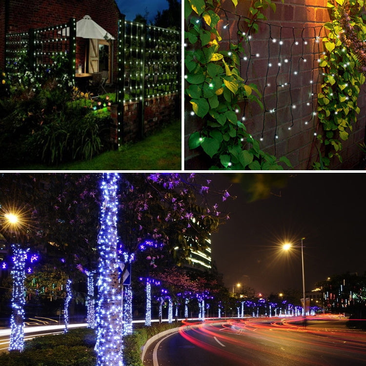 Skanto | 200 LEDs Utendørs Vanntett Julefestival Dekorasjon Sollamper Lyslenker, Lengde: 22m (Blå)