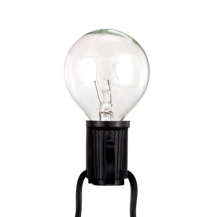 Skanto | G40-EU-25 G40 7.6m 175W E12 IP44 vanntett Retro Filament lyspærer lyskjede, 25 lyspærer LED dekorativ lampe for hage, bygg, bar, fest, bryllup, AC 220V, EU plugg (Varm Hvit)