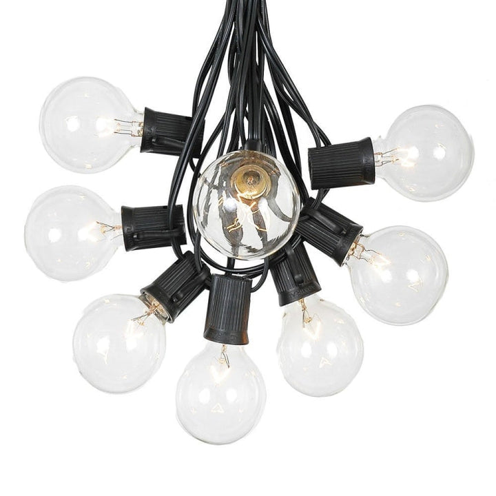 Skanto | G40-EU-25 G40 7.6m 175W E12 IP44 vanntett Retro Filament lyspærer lyskjede, 25 lyspærer LED dekorativ lampe for hage, bygg, bar, fest, bryllup, AC 220V, EU plugg (Varm Hvit)