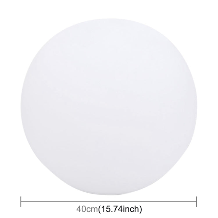 Skanto | LEH-42321 40cm Rund Ball Solenergi Lampe, Flytende Hage Fargeforandrende LED Lys med 0.7W Monokrystallinsk Silisium Solcellepanel & Fjernkontroll (Hvit)