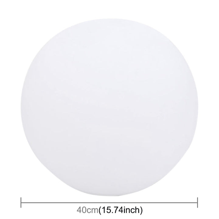 Skanto | LEH-42321 40cm Rund Ball Solenergi Lampe, Flytende Hage Fargeforandrende LED Lys med 0.7W Monokrystallinsk Silisium Solcellepanel & Fjernkontroll (Hvit)