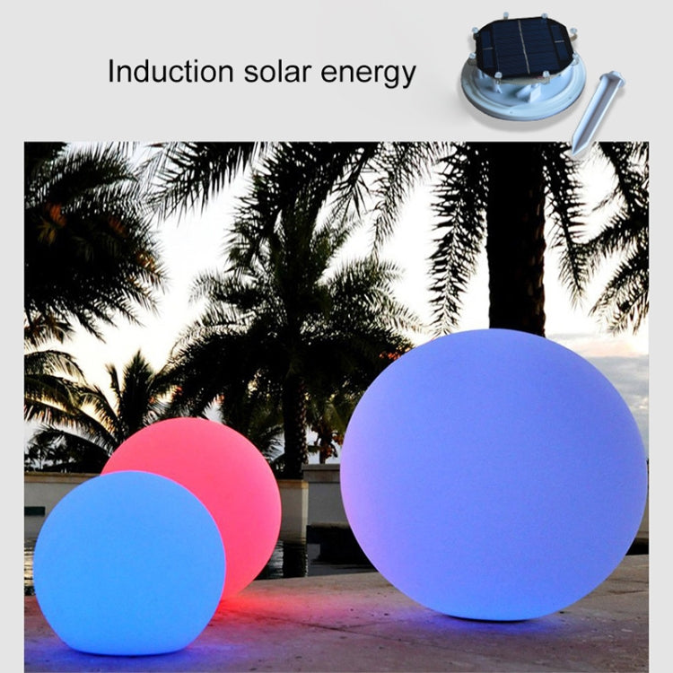 Skanto | LEH-42321 40cm Rund Ball Solenergi Lampe, Flytende Hage Fargeforandrende LED Lys med 0.7W Monokrystallinsk Silisium Solcellepanel & Fjernkontroll (Hvit)