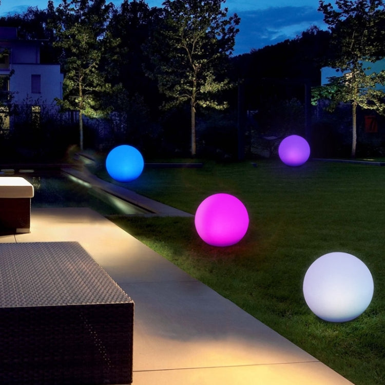 Skanto | LEH-42321 40cm Rund Ball Solenergi Lampe, Flytende Hage Fargeforandrende LED Lys med 0.7W Monokrystallinsk Silisium Solcellepanel & Fjernkontroll (Hvit)