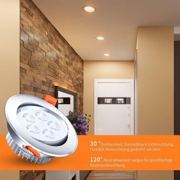 LED innfelt spotlight LED spot 3W kjølig hvit/varm hvit | Skanto