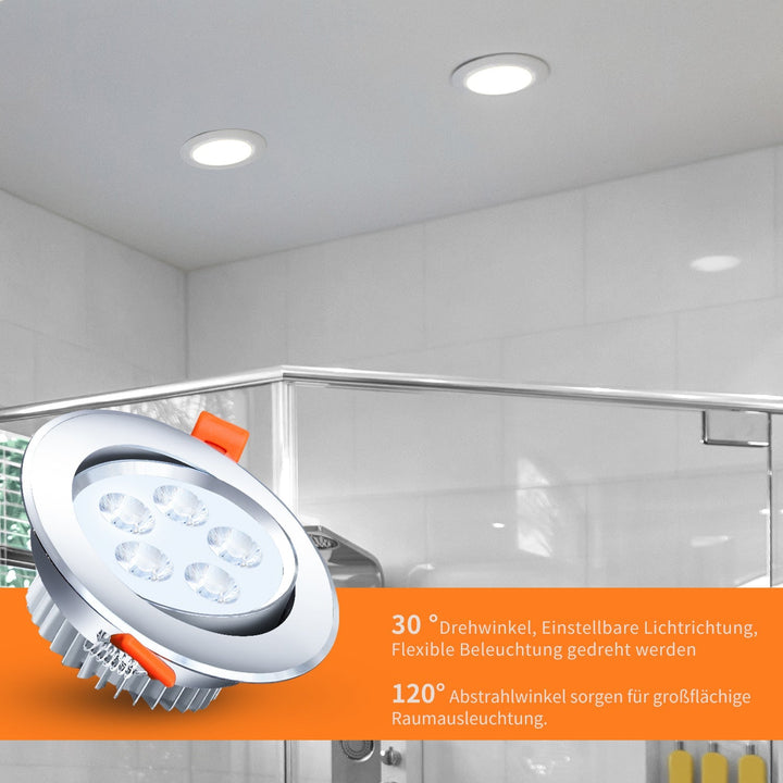 LED innfelt spotlight LED spot 3W kjølig hvit/varm hvit | Skanto