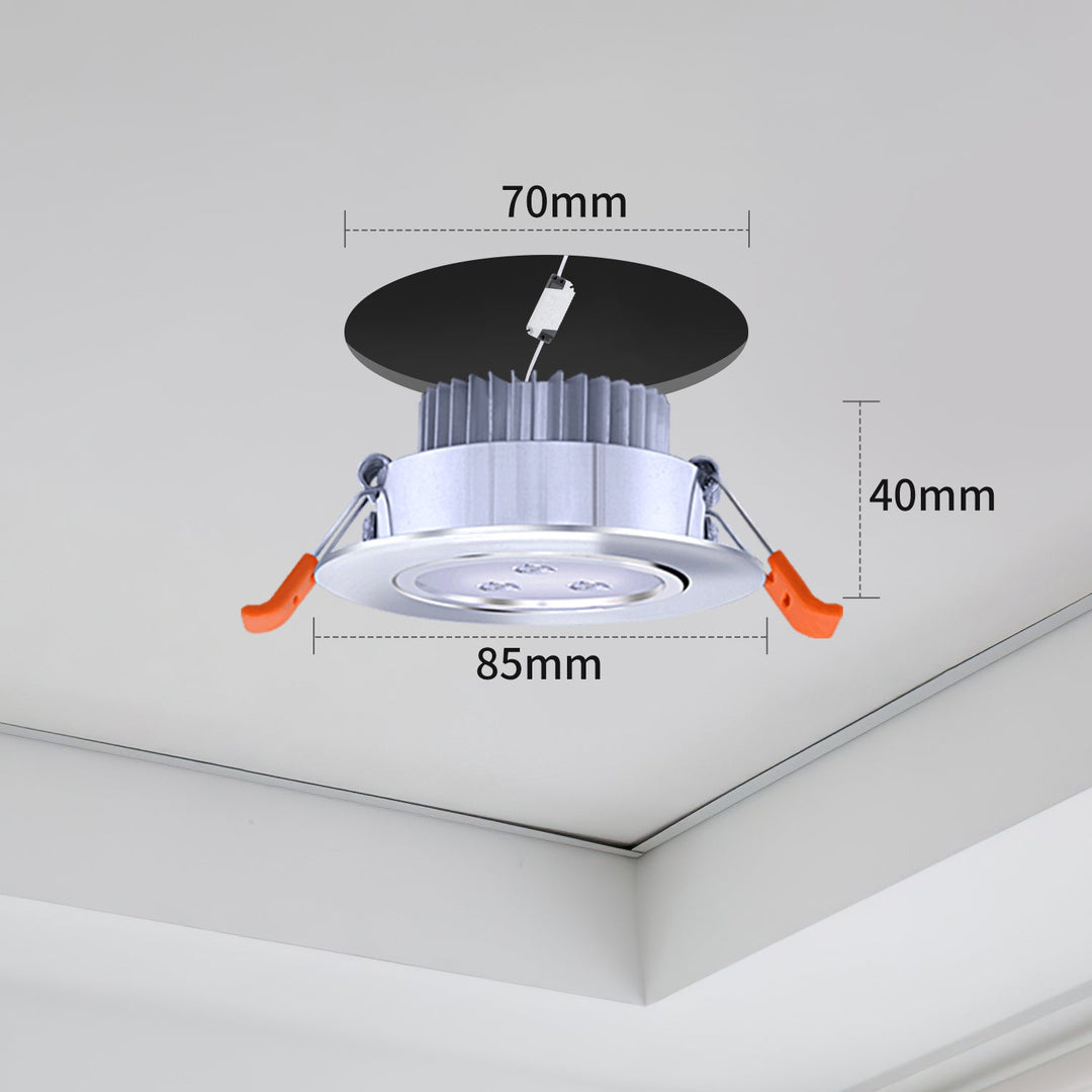 LED innfelt spotlight LED spot 3W kjølig hvit/varm hvit | Skanto