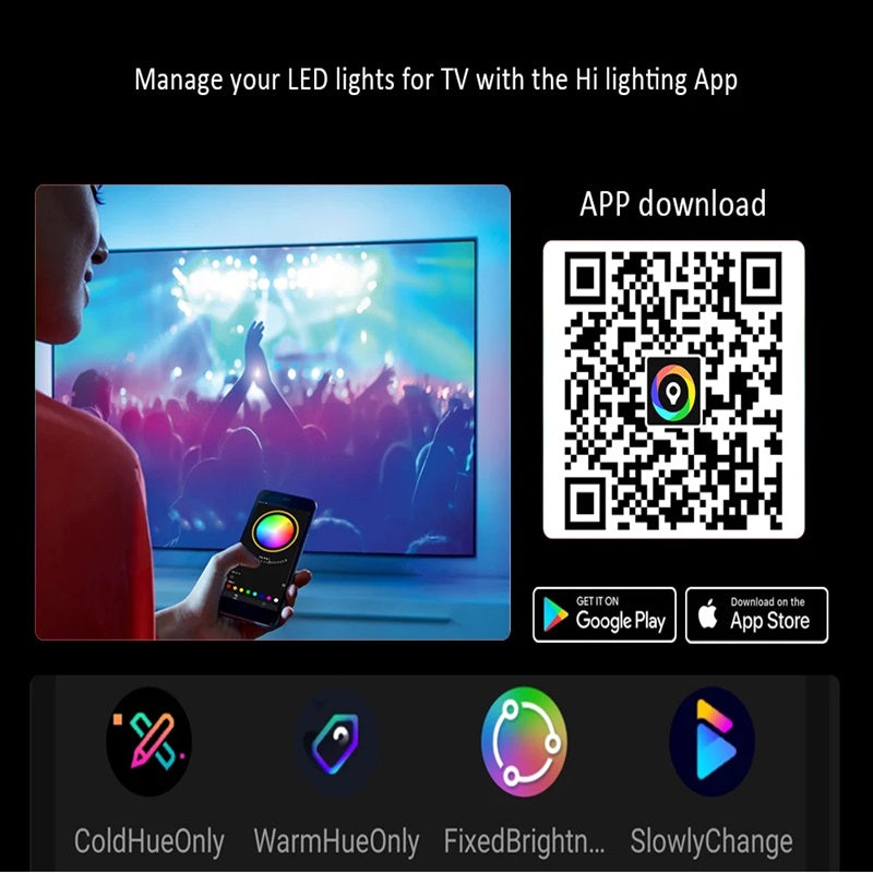 Skanto | Smart LED lysstriper for TV med HDMI synk boks