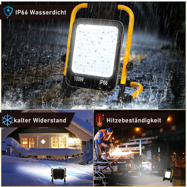 LED konstruksjons spotlight 50W-200W kald hvit IP66 | Skanto