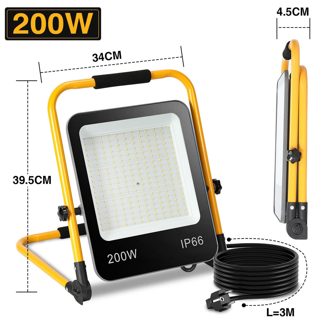 LED konstruksjons spotlight 50W-200W kald hvit IP66 | Skanto